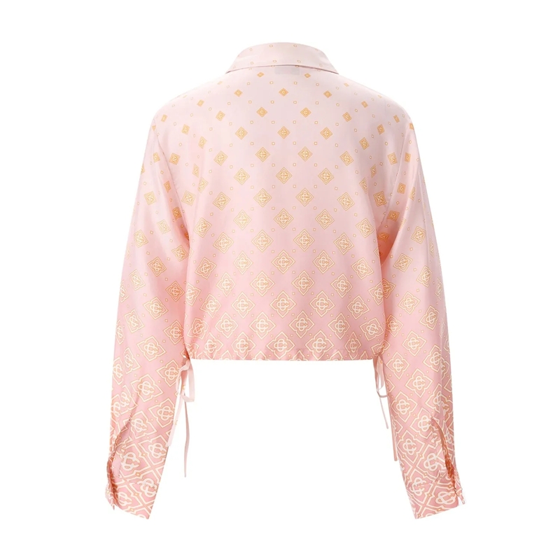 Casablanca Chemisier Hemdbluse aus Seide pink(Image 3)