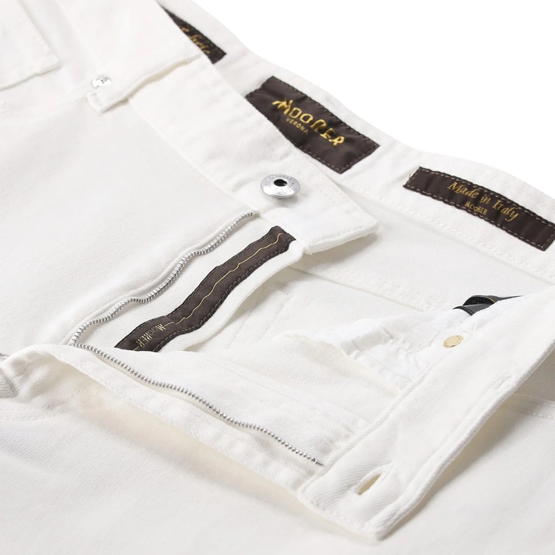 Moorer Freizeithose Regular-Fit Jeans Milton weiß(Image 4)