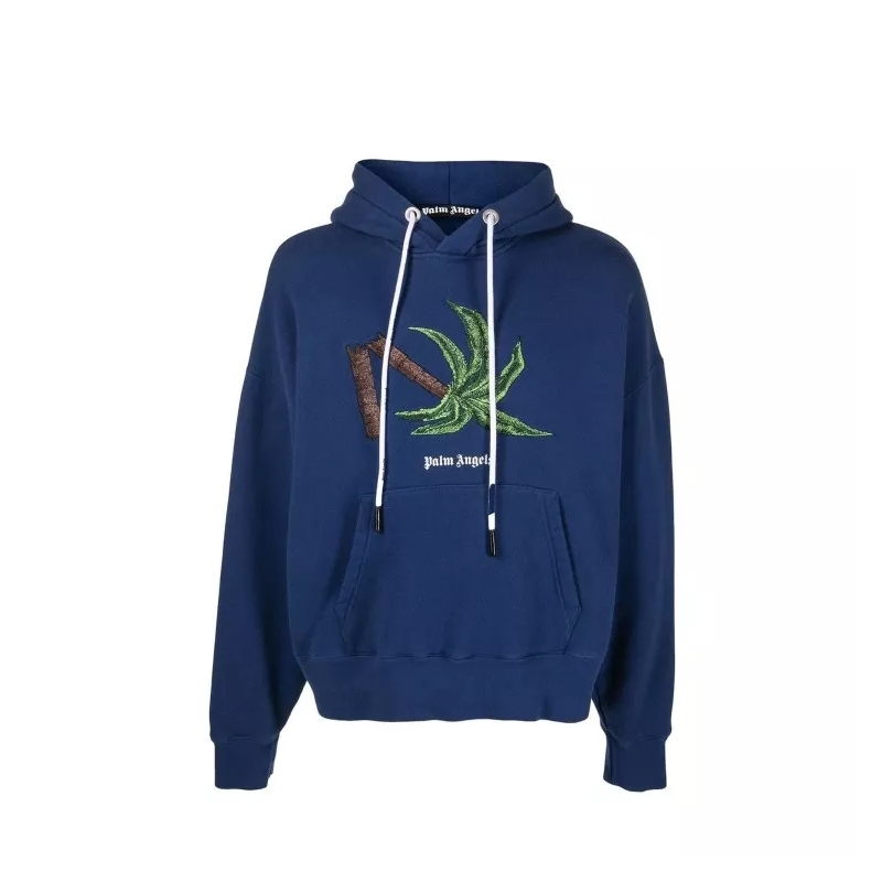 Palm Angels  Palm Angles Hoodie Sweatshirt Blue
