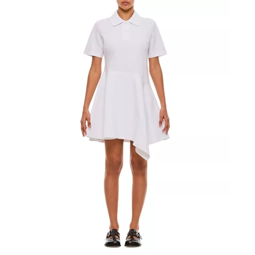 J.W.Anderson Asymmetric Polo Dress White 