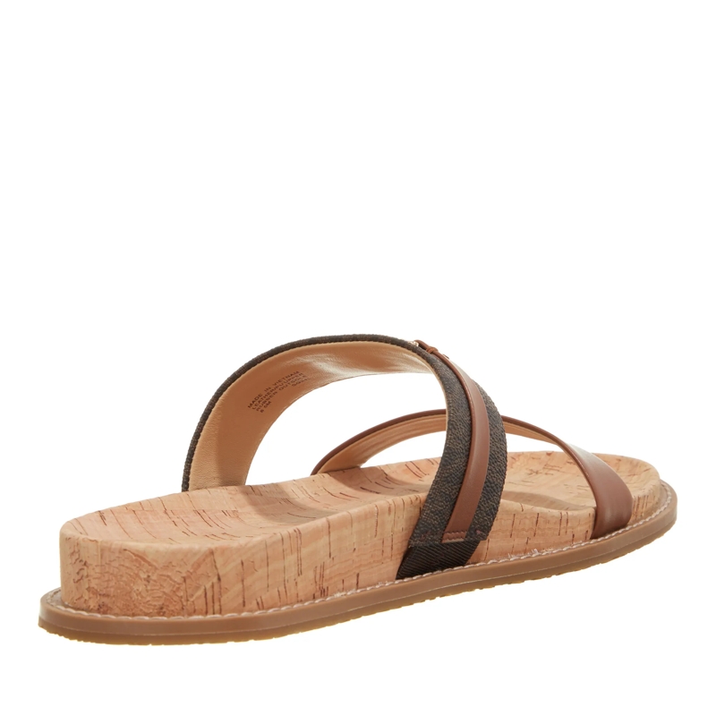 MICHAEL Michael Kors Slides Mandy Flat Sandal Brn/Luggage(Image 4)