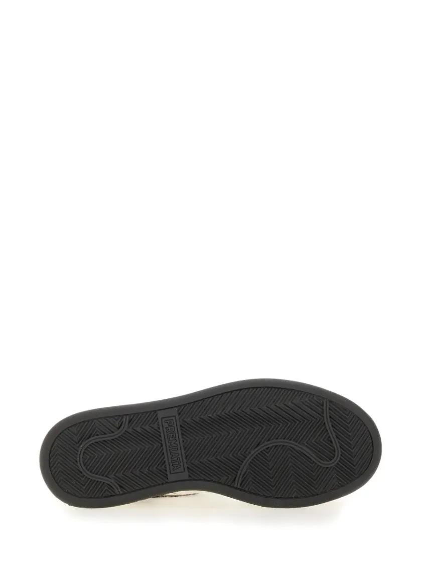 Thumbnail - Premiata Low-Top Sneaker - Low-Top Sneaker With Spotted Animal Print And Text - Gr. 40 (EU) - in Bunt - für Damen