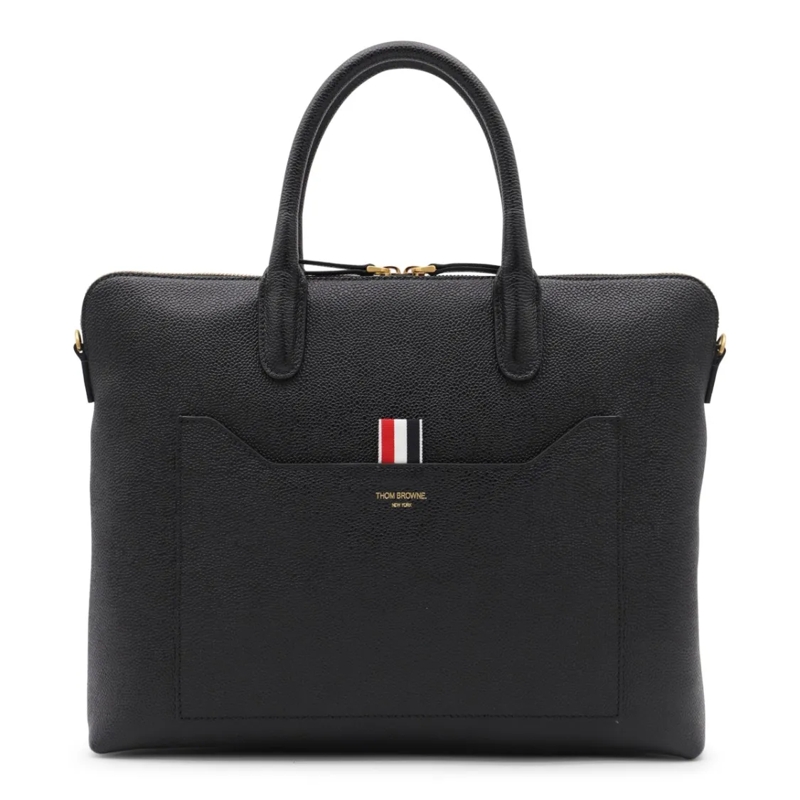 Thom Browne Briefcase Black Top Handle Bag Black