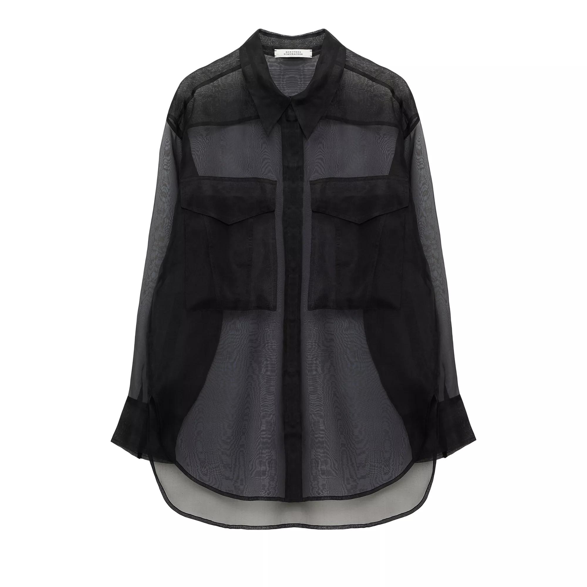 Dorothee Schumacher - SHEER OPULENCE Bluse - Größe 4 - schwarz