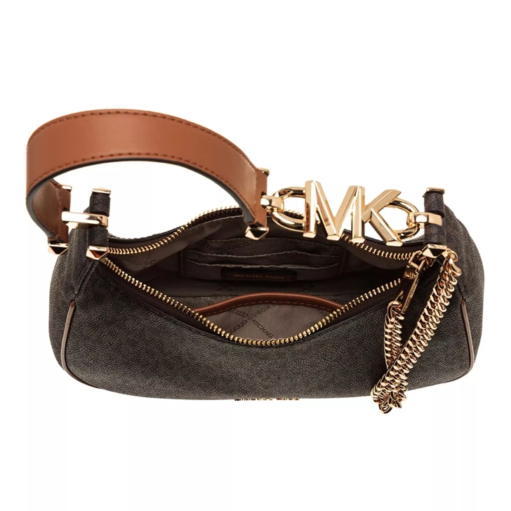 Michael Kors Piper Small Pouchette Brn Acorn Hobo Bag