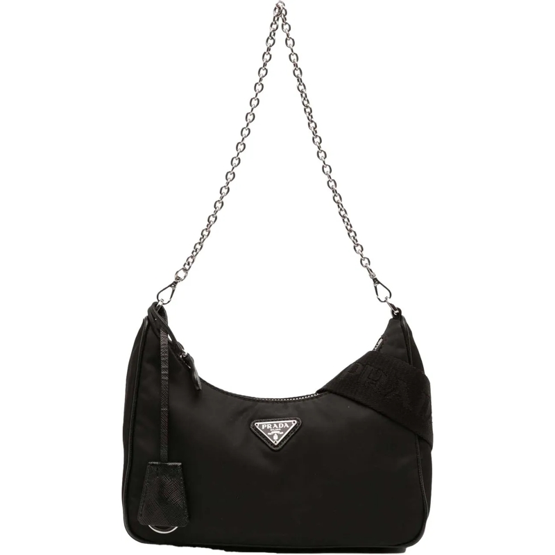 Prada Schultertasche Tessuto Re Edition 2005 Satchel schwarz