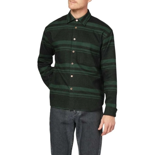 Paul Smith Vestes en duvet Sur Chemise Ray�e large vert noir M2R 119Z N22201  mehrfarbig