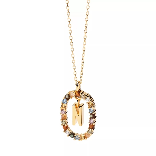 PDPAOLA Necklace Letter N Yellow Gold Medium Necklace