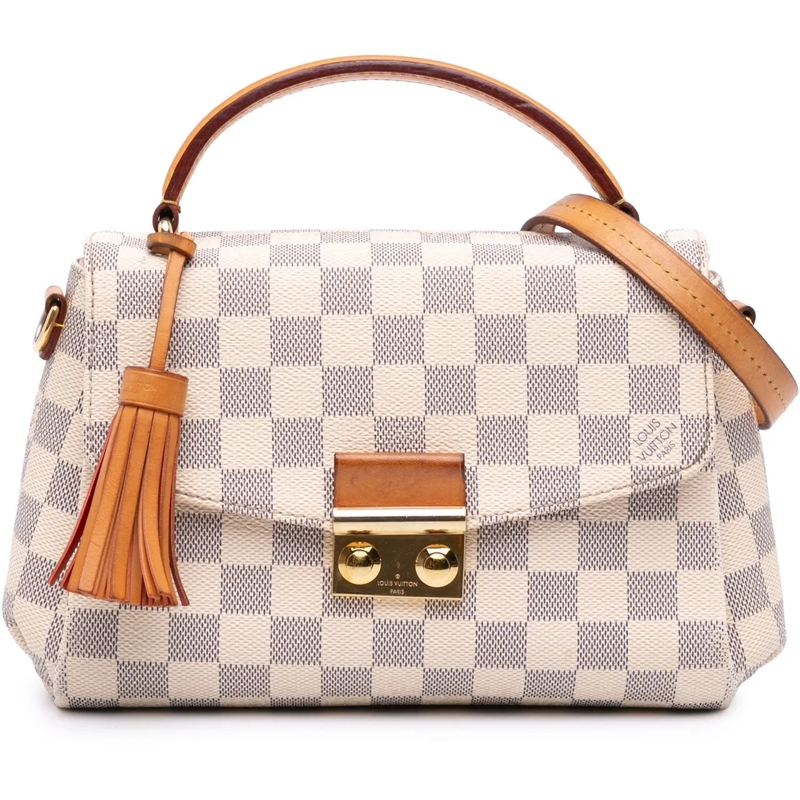 Louis Vuitton Schultertasche Damier Azur Croisette weiß