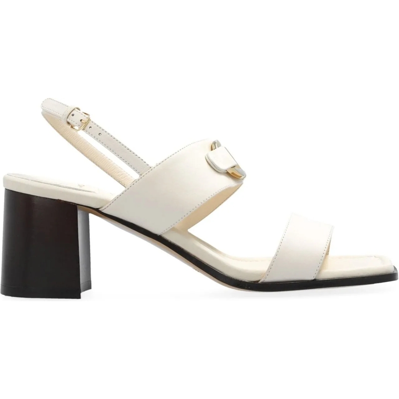 Salvatore Ferragamo Sandales Salvatore Ferragamo Lou Leather Sandals weiß