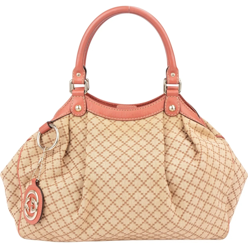 Gucci Sac à bandoulière Gucci Diamante Monogram Sukey Handbag beige