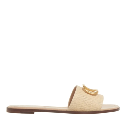 Valentino Garavani Slide Vlogo Signature Sandals Natural