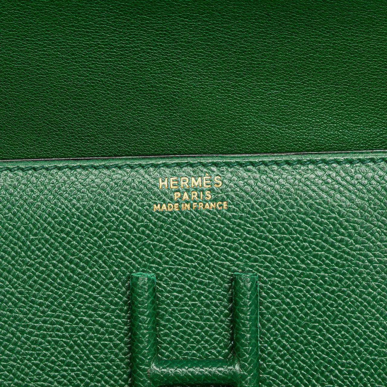 Thumbnail - Hermès Clutches - Epsom H Gaine Clutch - Gr. unisize - in Grün - für Damen