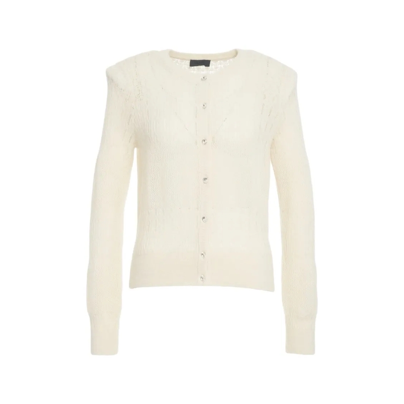 LIU JO Cardigan Lace Stitch Cardigan Neutrals