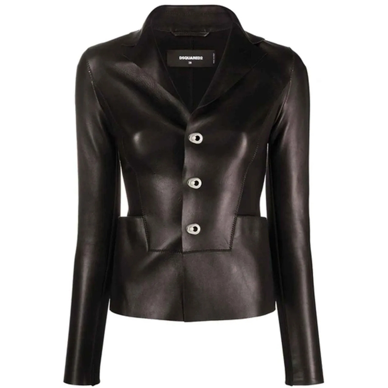 Dsquared2 T-Shirt Dsquared2 Leather Jacket schwarz