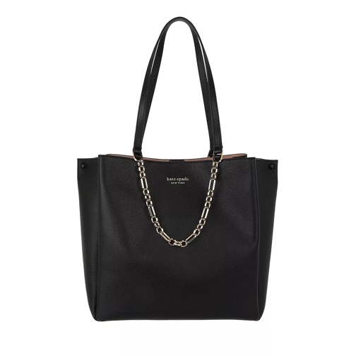 Kate Spade New York Carlyle Pebbled Leather Large Tote Bag Black Rymlig shoppingväska