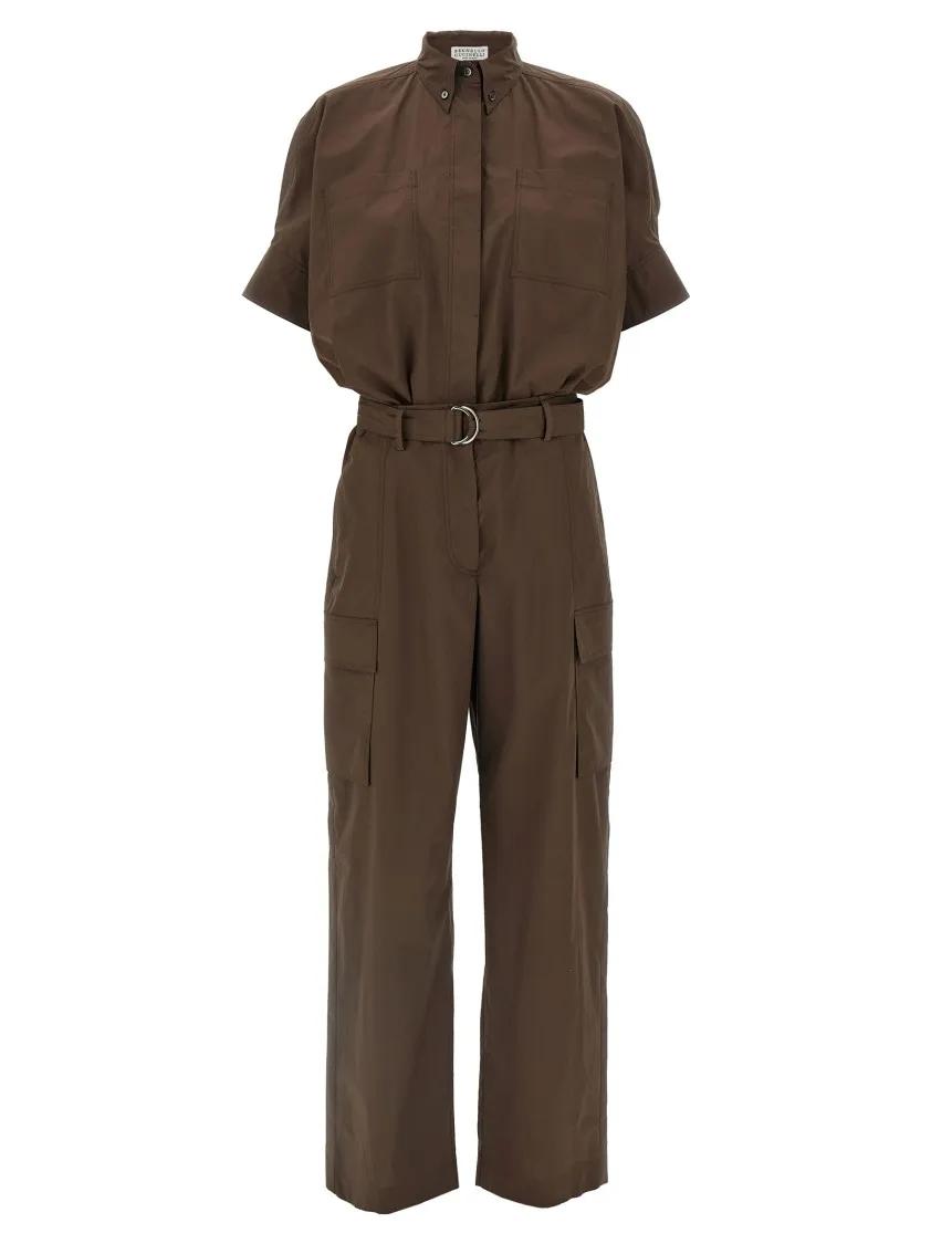 Thumbnail - Brunello Cucinelli - 'Monile' Sleeve Suit - Größe XS - braun