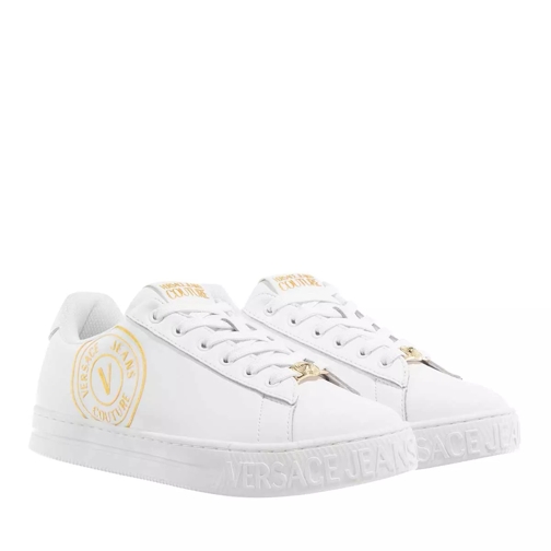 Versace Jeans Couture Shoes White + Gold lage-top sneaker