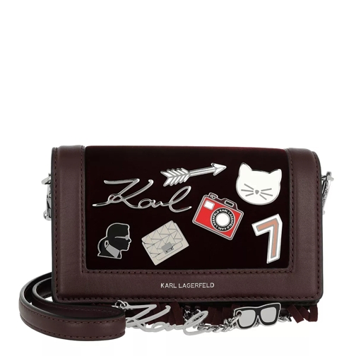 Karl Lagerfeld K/Klassik Pins Crossbody Bordeaux Crossbody Bag