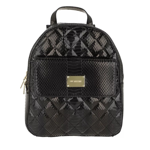 Love Moschino Quilted Snake Backpack Nero Rugzak