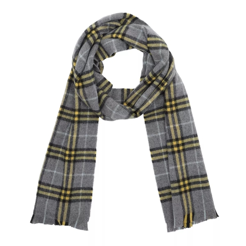 Burberry Check Scarf Cashmere Grey/Yellow Kashmirsjal