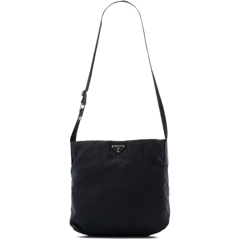 Prada Schultertasche Tessuto Open Top Crossbody schwarz