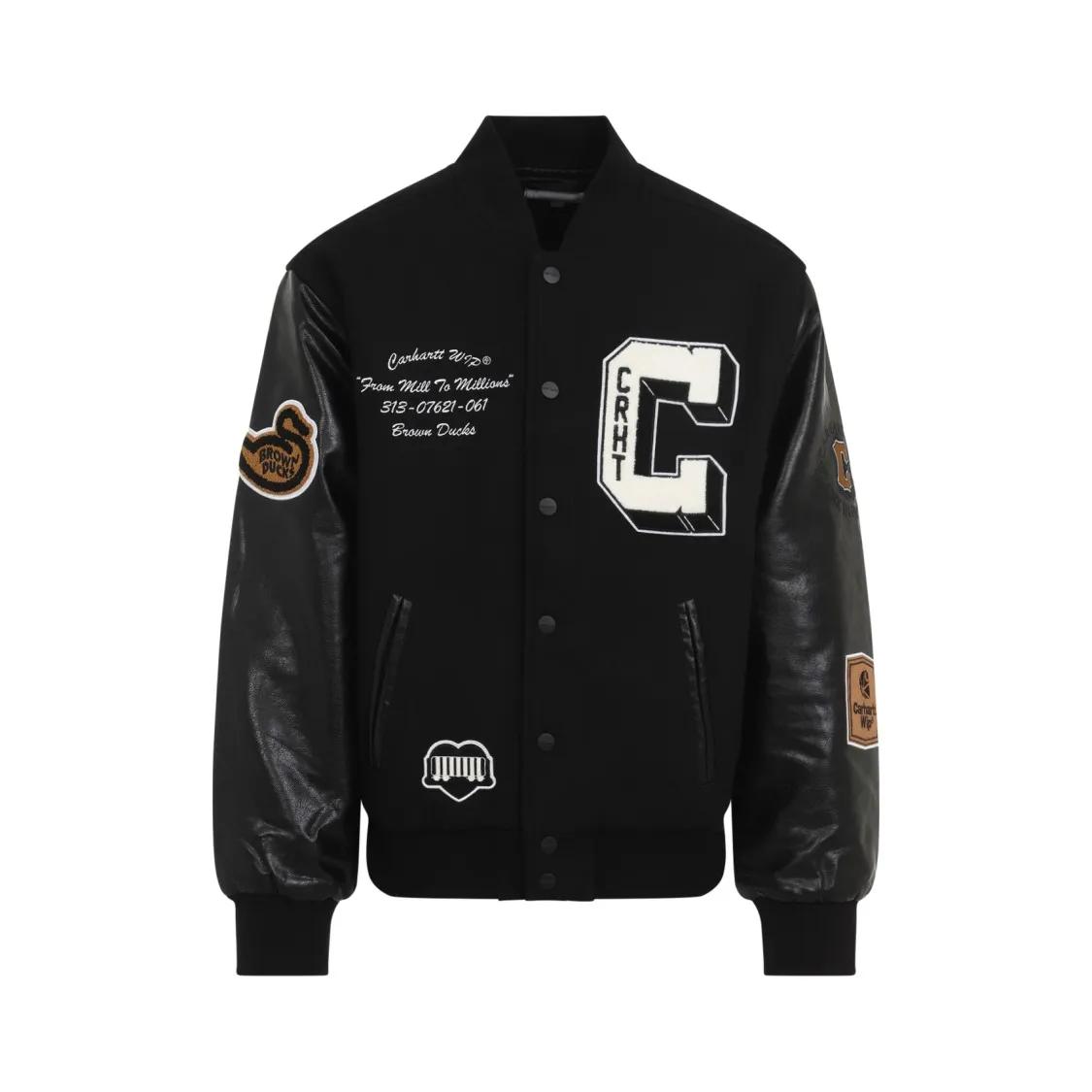 Carhartt Wip - Black Ducks Bomber Jacket - Größe S - schwarz