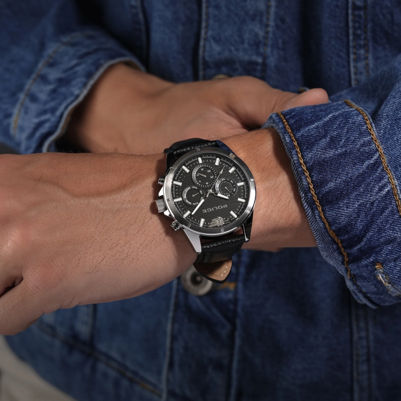 Police Automatikuhr Quarzuhr Malawi silber(Image 4)