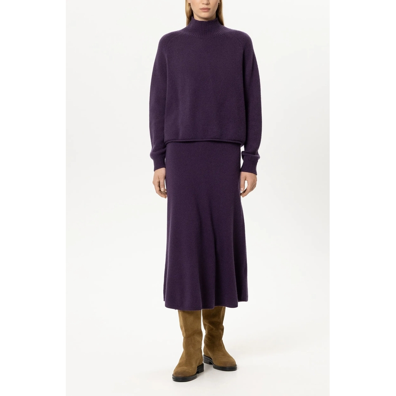 Luisa Cerano Trui met col Turtleneck aus Kaschmir-Mix plum(Image 2)