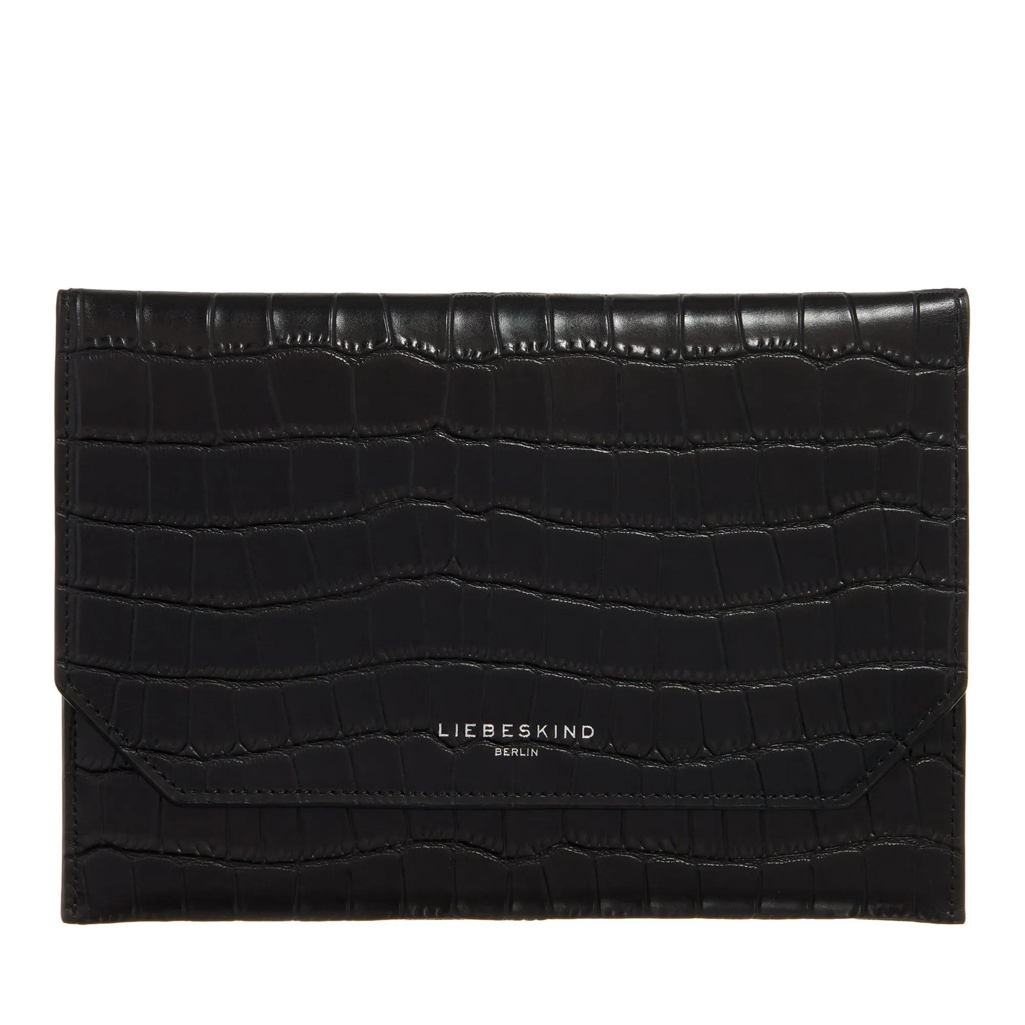 Liebeskind Berlin Clutches - Lora Croco - Gr. unisize - in Schwarz - für Damen