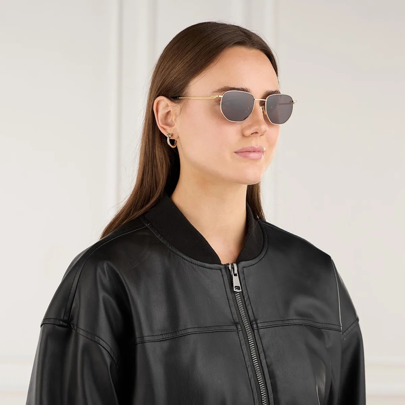 Bottega Veneta Sonnenbrille BV1301S-001 Gold-Gold-Grey(Image 2)