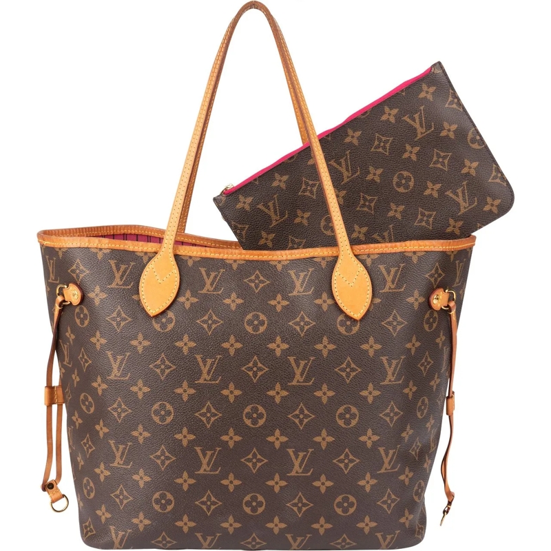 Louis Vuitton Tote Louis Vuitton Canvas Monogram Neverfull MM Shopper braun