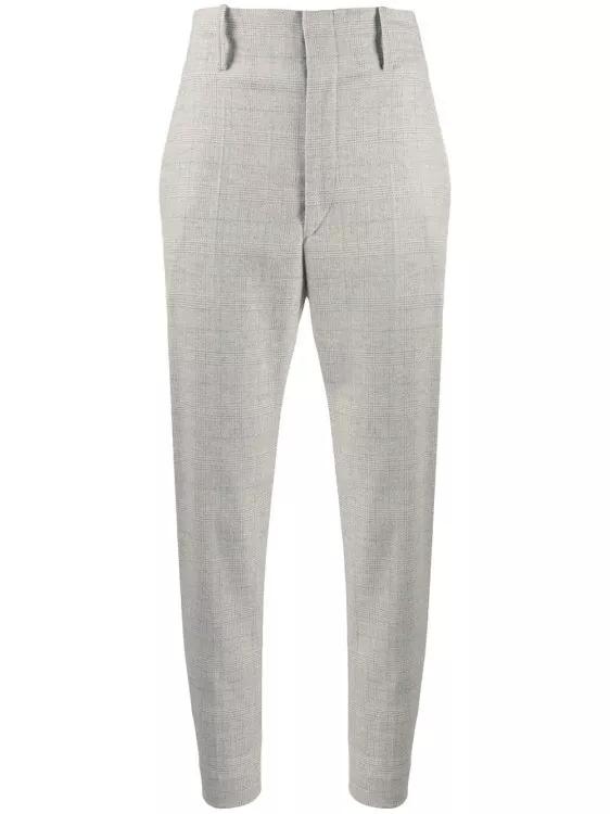 Etoile Isabel Marant - Checkered Tailored Trousers - Größe 40 - grau