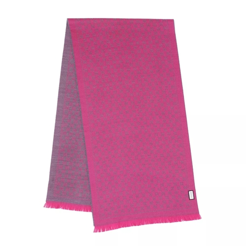 Gucci New Sten Scarf Grey/Pink Wollen Sjaal