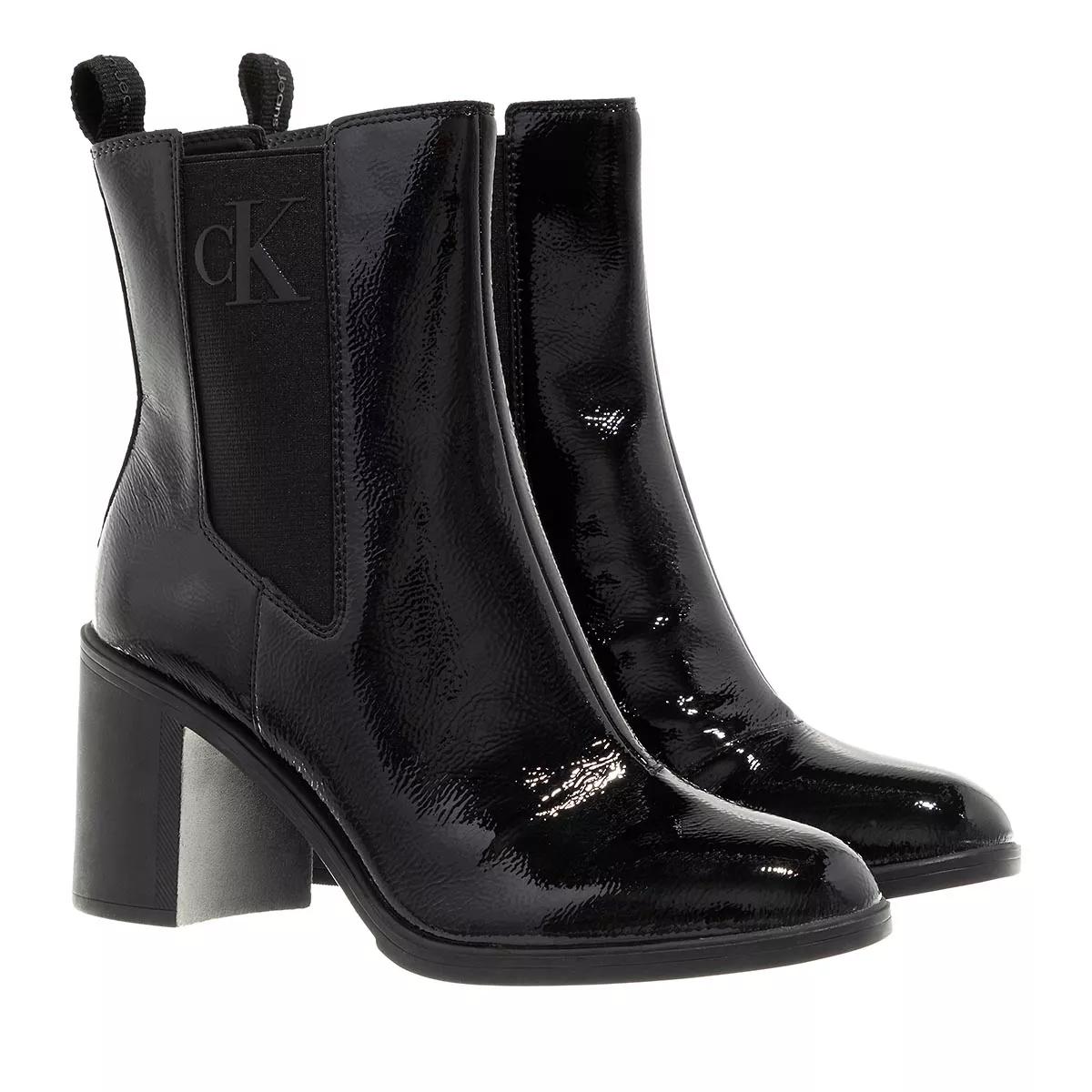 Calvin klein patent outlet leather boots