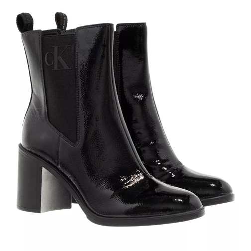 Calvin Klein Block Heel Boot Naplak Black Bottine