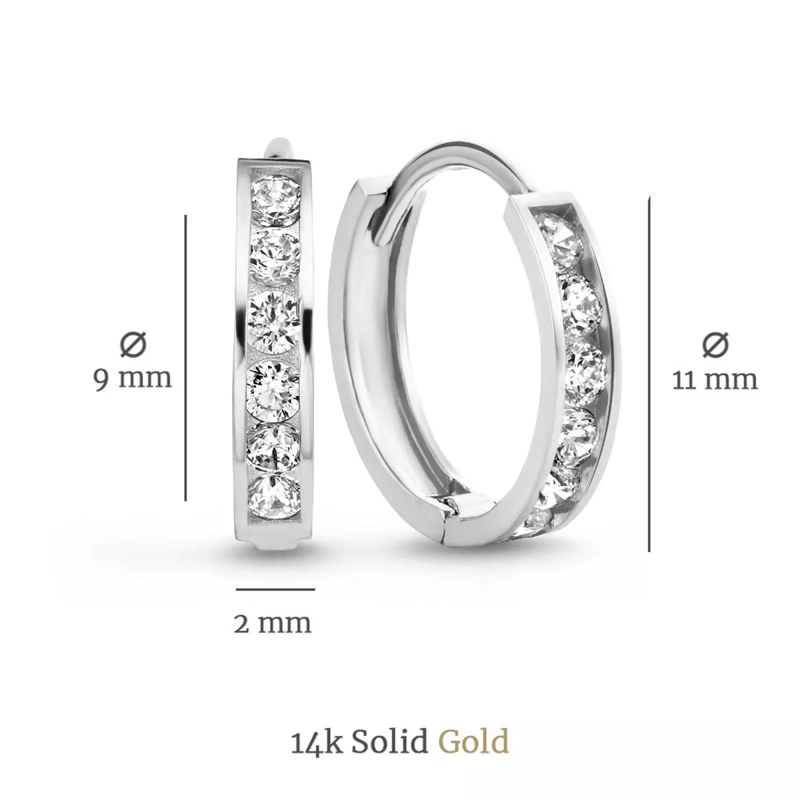 Isabel Bernard Créoles Saint Germain Tiphaine 14 Karat Hoop Earrings With White Gold(Image 4)