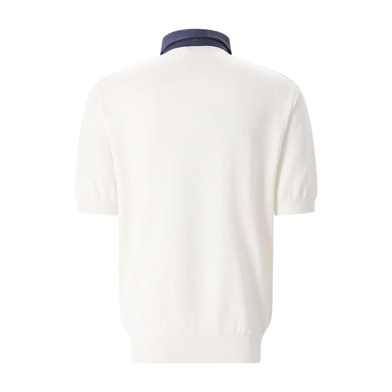 Paul & Shark Poloshirt Poloshirt mit Seide & Baumwolle weiß(Image 3)