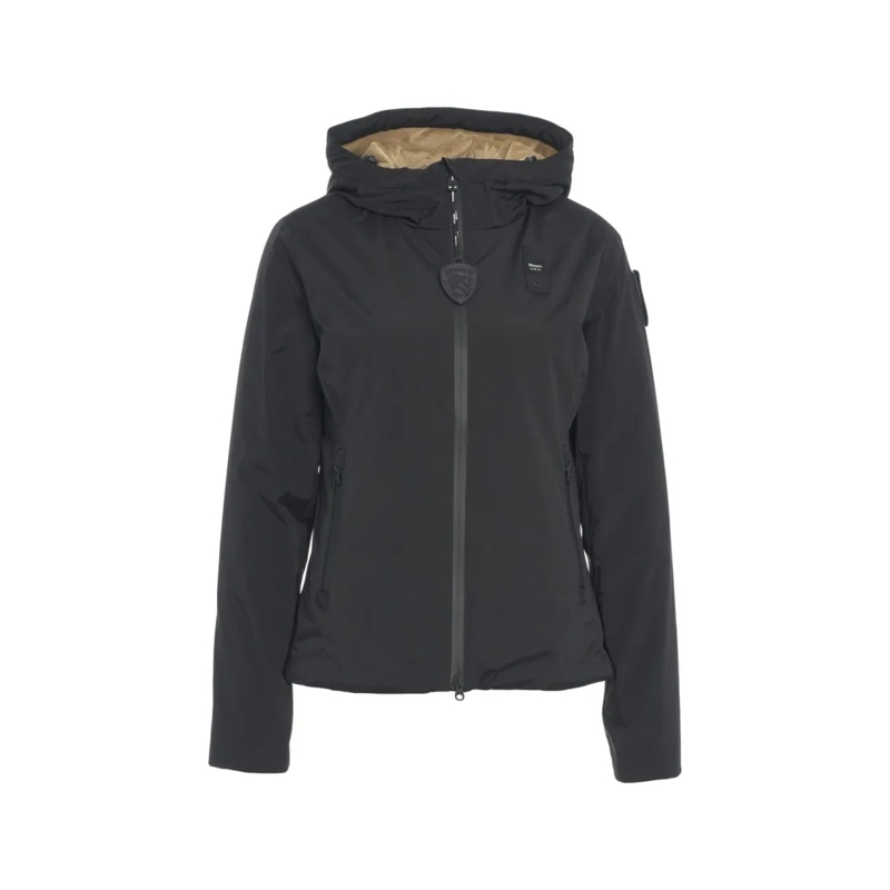 Blauer  Hooded Lightweight Jacket With Dual Zip Closure An Black