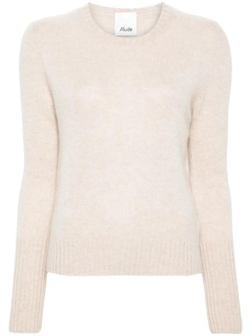 Thumbnail - Allude - Beige Cashmere Sweater - Größe XL - beige