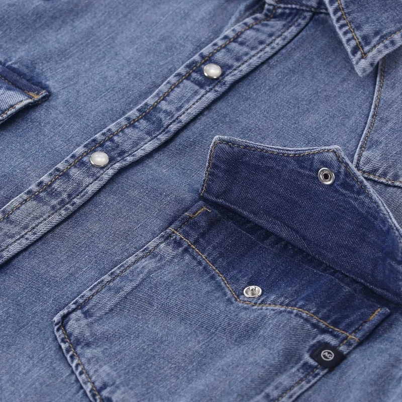 Adriano Goldschmied Overhemd Overshirt im Denim-Style blau(Image 3)