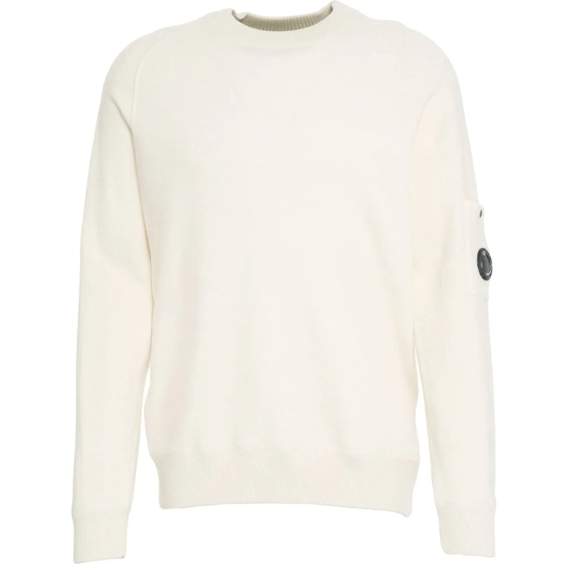 CP Company  Sweater with logo weiß