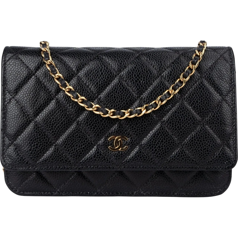 Chanel Tote Chanel Quilted Caviar Leather Wallet On Chain Cros schwarz