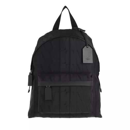 Valentino Garavani VLTN Times Backpack Nylon-Jacquard Black Rucksack