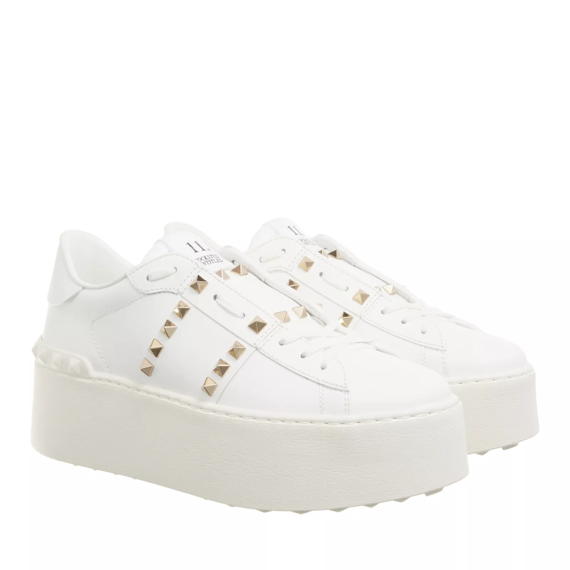 Valentino Garavani Platform Sneakers Flatform Rockstud Untitled Sneaker White