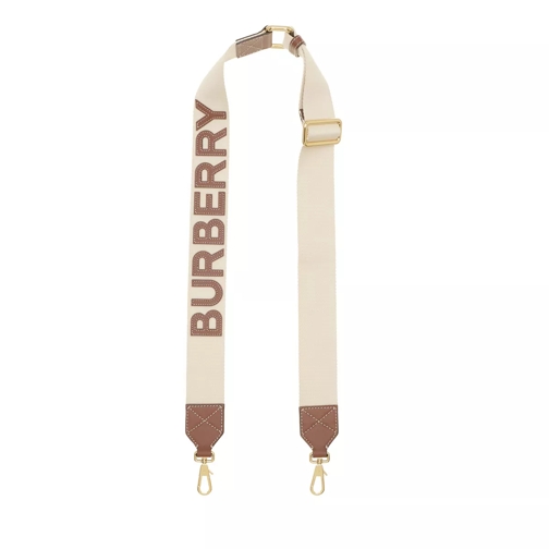 Burberry Iconic Bag Strap Ecru Tracolla