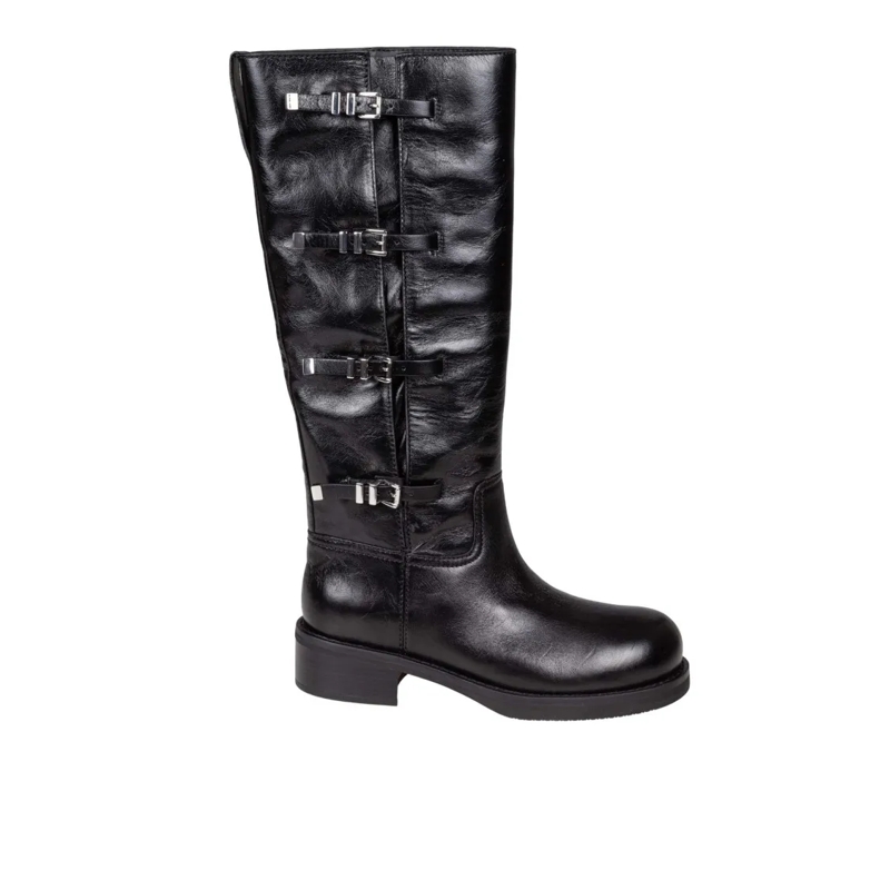 MICHAEL Michael Kors Laarzen Leather Darringt Boot With Buckles Black