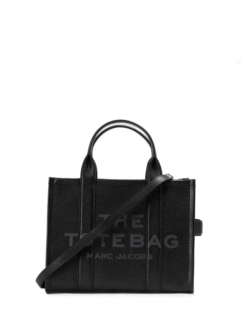 Marc Jacobs Tote - Leather Handbag With Front Logo - Gr. unisize - in Schwarz - für Damen