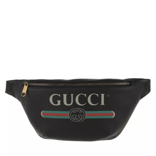 Gucci Gucci Print Belt Bag Leather Black Gürteltasche
