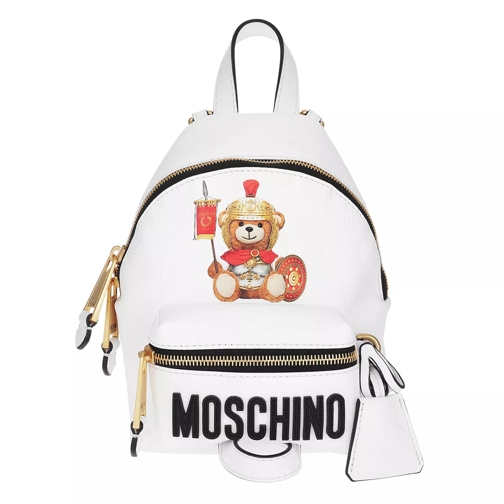 Moschino Teddy Backpack Small White Rucksack